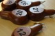 numerki do kluczy drewniane w kształcie gruszki