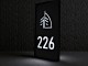 Led number in front of the door