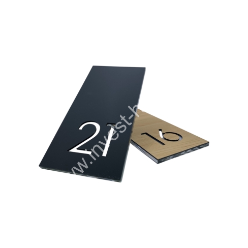 Rectangular door number