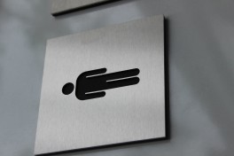znaczki na WC ze stali