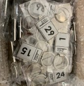 Rectangular hotel keychains